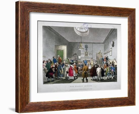 Bow Street Police Court, Westminster, London, 1808-Thomas Rowlandson-Framed Giclee Print