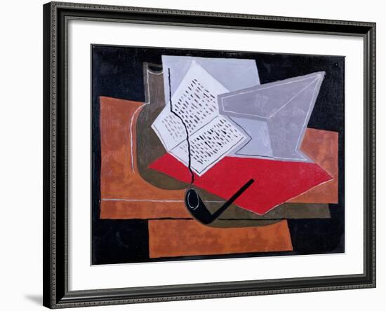 Bowl and Book-Juan Gris-Framed Giclee Print