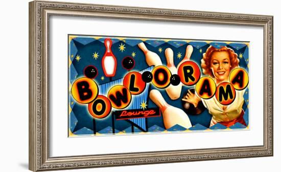 Bowl at the Bowlorama-Kate Ward Thacker-Framed Giclee Print