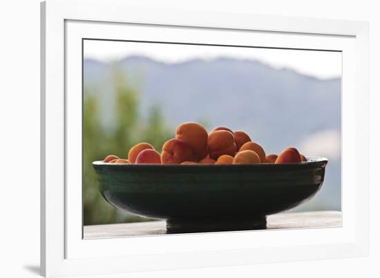 Bowl of Apricots-Gaetan Caron-Framed Giclee Print