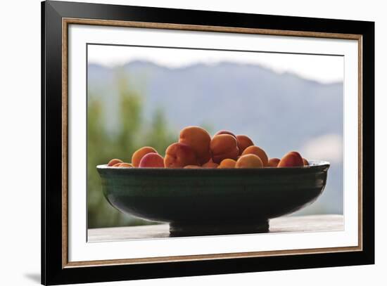 Bowl of Apricots-Gaetan Caron-Framed Giclee Print