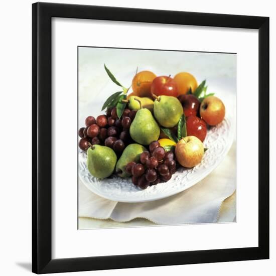 Bowl of Assorted Fruit-James Carriere-Framed Photographic Print