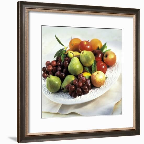 Bowl of Assorted Fruit-James Carriere-Framed Photographic Print