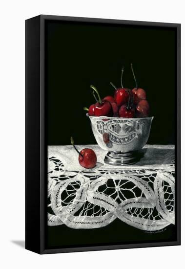 Bowl of Cherries-Sandra Willard-Framed Premier Image Canvas