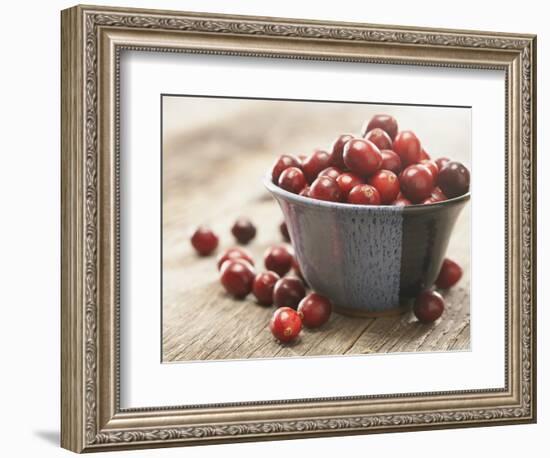 Bowl of cranberries-Fancy-Framed Photographic Print