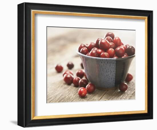 Bowl of cranberries-Fancy-Framed Photographic Print