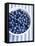 Bowl of Fresh Blueberries on Striped Cloth-Yvonne Duivenvoorden-Framed Premier Image Canvas