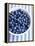 Bowl of Fresh Blueberries on Striped Cloth-Yvonne Duivenvoorden-Framed Premier Image Canvas