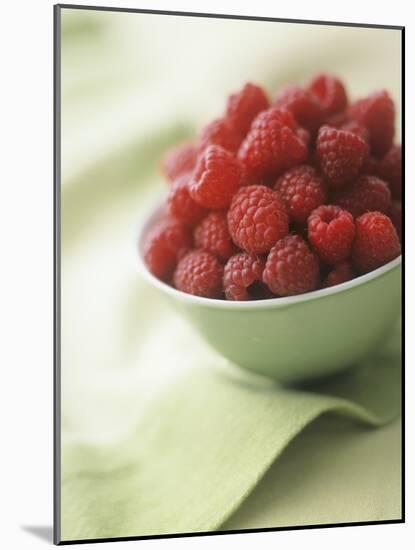 Bowl of Fresh Raspberries-Clinton Hussey-Mounted Photographic Print