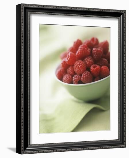 Bowl of Fresh Raspberries-Clinton Hussey-Framed Photographic Print