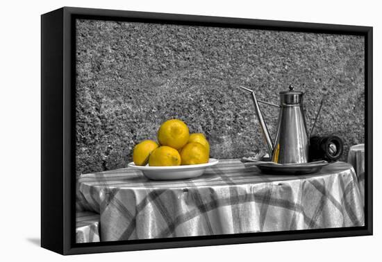 Bowl of Lemons-null-Framed Stretched Canvas