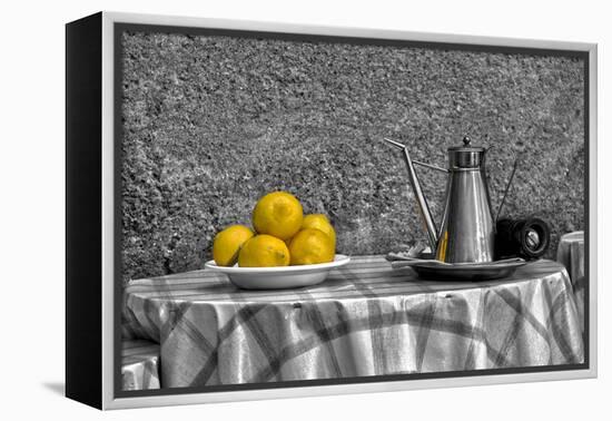 Bowl of Lemons-null-Framed Stretched Canvas