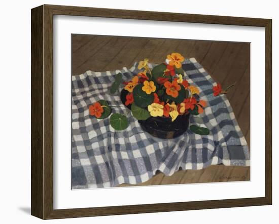 Bowl of Nasturtiums-Félix Vallotton-Framed Giclee Print