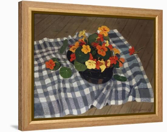 Bowl of Nasturtiums-Félix Vallotton-Framed Premier Image Canvas