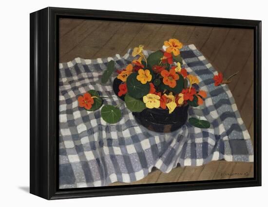 Bowl of Nasturtiums-Félix Vallotton-Framed Premier Image Canvas