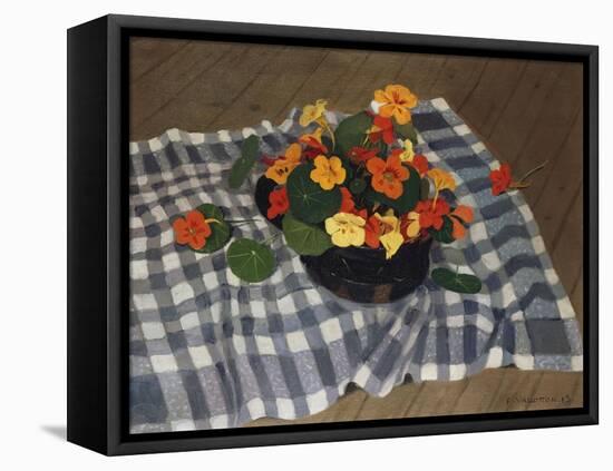 Bowl of Nasturtiums-Félix Vallotton-Framed Premier Image Canvas