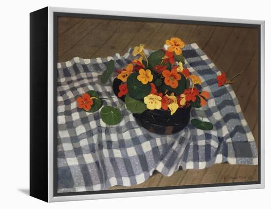 Bowl of Nasturtiums-Félix Vallotton-Framed Premier Image Canvas