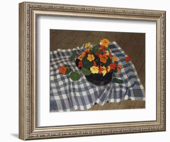 Bowl of Nasturtiums-Félix Vallotton-Framed Giclee Print