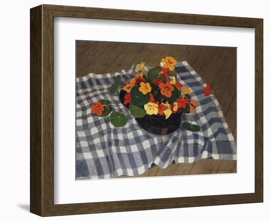 Bowl of Nasturtiums-Félix Vallotton-Framed Giclee Print