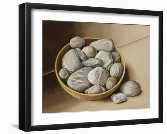 Bowl of Pebbles, 2005-Jenny Barron-Framed Giclee Print