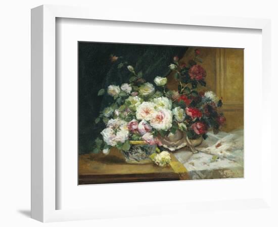 Bowl of Roses-Eugene Henri Cauchois-Framed Giclee Print