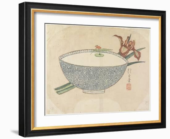 Bowl of Water with Tiny Boatman Floating, C. 1830-Hogyoku-Framed Giclee Print