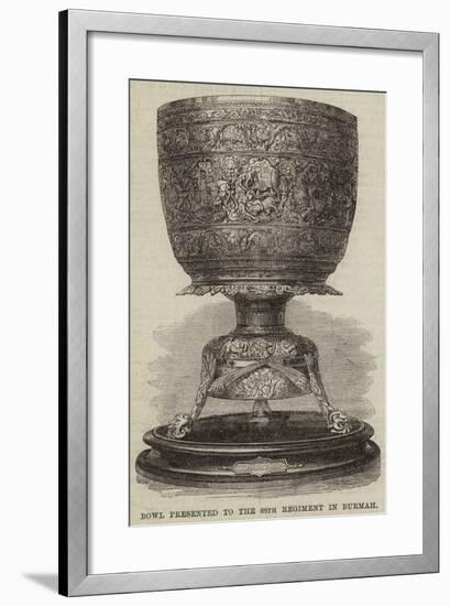 Bowl Presented to the 68th Regiment in Burmah-null-Framed Giclee Print