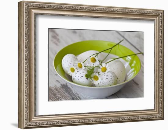 Bowl with Eggs and Daisies-Andrea Haase-Framed Photographic Print