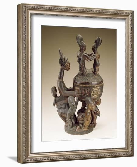 Bowl with Figures - Sculptor to Kings, Olowe of Ise; National Museum of African Art-null-Framed Photographic Print