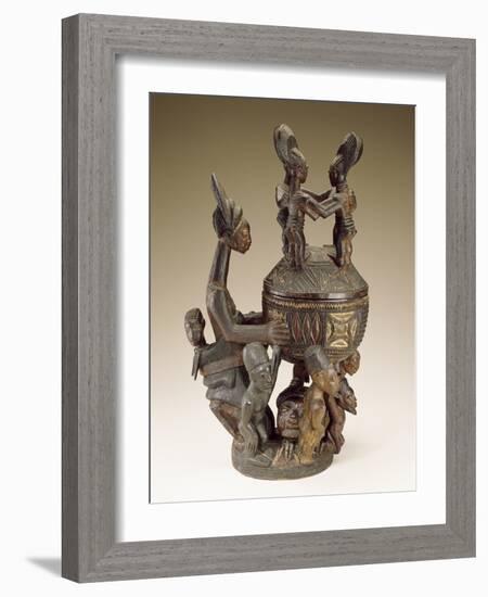 Bowl with Figures - Sculptor to Kings, Olowe of Ise; National Museum of African Art-null-Framed Photographic Print