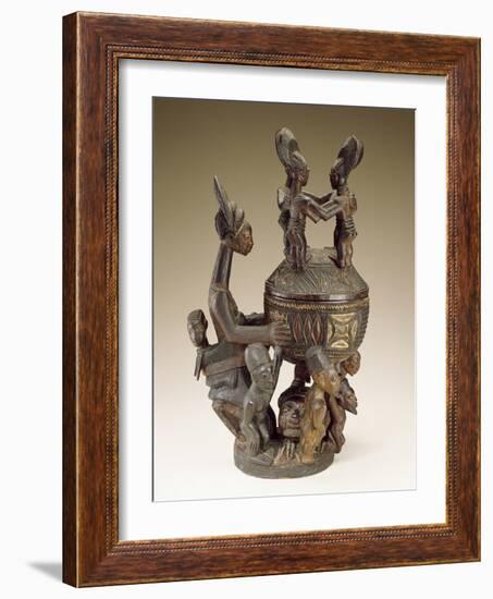 Bowl with Figures - Sculptor to Kings, Olowe of Ise; National Museum of African Art-null-Framed Photographic Print