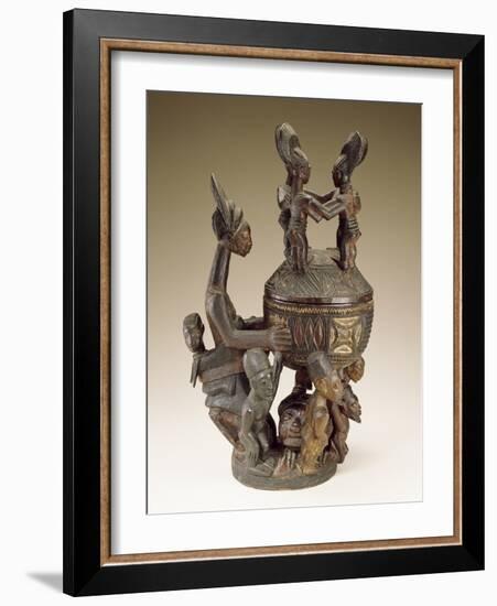 Bowl with Figures - Sculptor to Kings, Olowe of Ise; National Museum of African Art-null-Framed Photographic Print