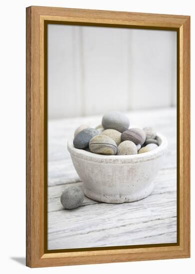 Bowl with Pebble Stone-Andrea Haase-Framed Premier Image Canvas