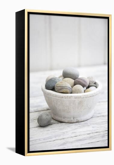 Bowl with Pebble Stone-Andrea Haase-Framed Premier Image Canvas