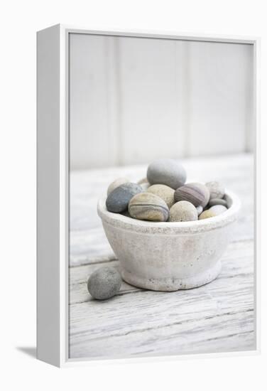 Bowl with Pebble Stone-Andrea Haase-Framed Premier Image Canvas