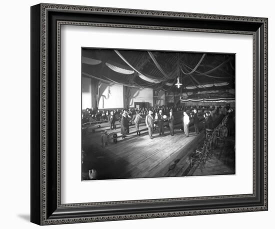 Bowlers' Opening at Bowling Alley, Madison Park, Seattle, 1909-Ashael Curtis-Framed Giclee Print