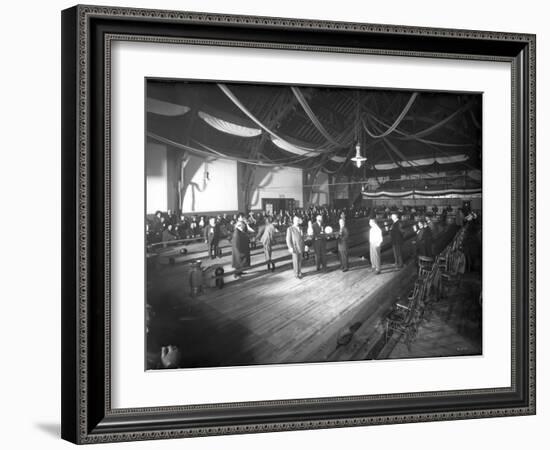 Bowlers' Opening at Bowling Alley, Madison Park, Seattle, 1909-Ashael Curtis-Framed Giclee Print