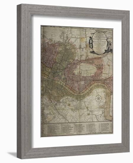 Bowles's New Pocket Plan Of London and Westminster With the Borough Of Southwark, ...-Carington Bowles-Framed Giclee Print