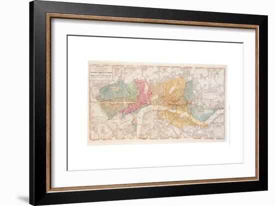 Bowles's Two Sheet Plan of the Cities of London and Westminster with the Borough of Southwark-English School-Framed Giclee Print