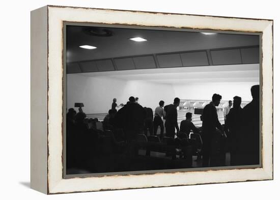 Bowling Alley Scene, Sheffield, South Yorkshire, 1964-Michael Walters-Framed Premier Image Canvas