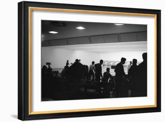 Bowling Alley Scene, Sheffield, South Yorkshire, 1964-Michael Walters-Framed Photographic Print