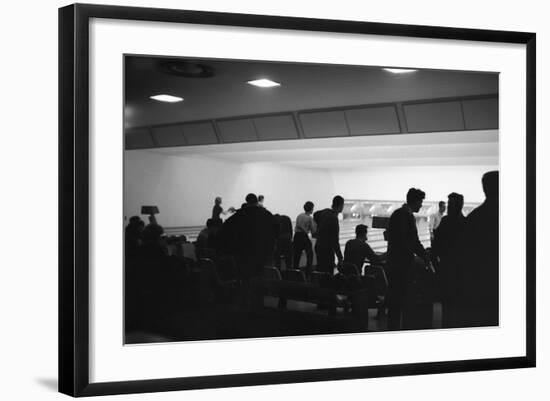 Bowling Alley Scene, Sheffield, South Yorkshire, 1964-Michael Walters-Framed Photographic Print