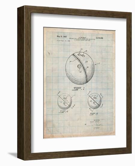 Bowling Ball 1991 Patent-Cole Borders-Framed Art Print