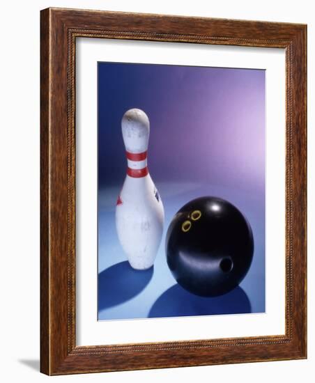 Bowling Ball and a Pin-null-Framed Photographic Print