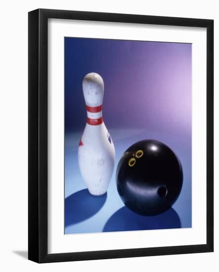 Bowling Ball and a Pin-null-Framed Photographic Print