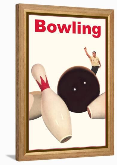 Bowling Ball and Pins-null-Framed Stretched Canvas