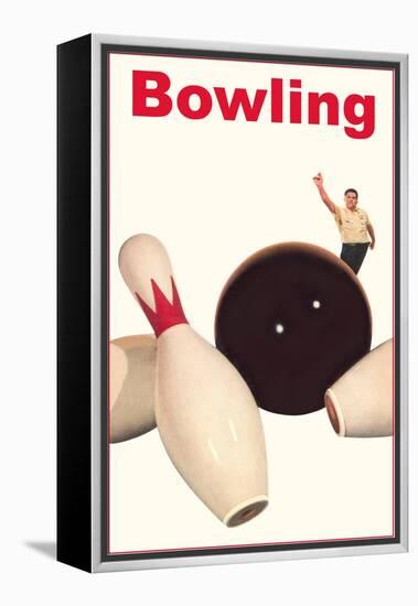 Bowling Ball and Pins-null-Framed Stretched Canvas