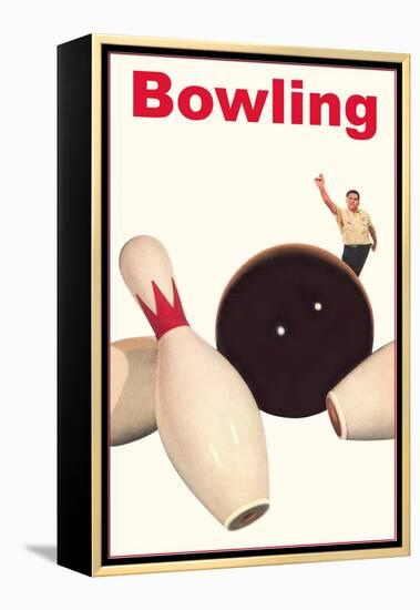 Bowling Ball and Pins-null-Framed Stretched Canvas