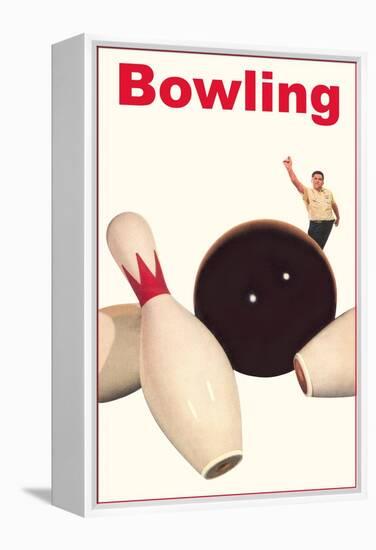 Bowling Ball and Pins-null-Framed Stretched Canvas