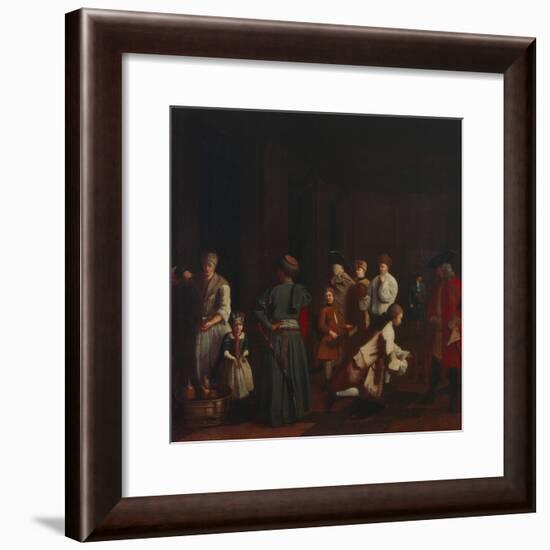 Bowling - from a Series of Four Paintings Showing People at Leisure, 18th Century-null-Framed Giclee Print